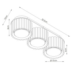 Plafon AURA 3 różowy Gx53 SL.2638