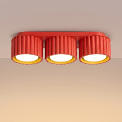 Plafon AURA 3 czerwony Gx53 SL.2641