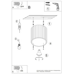 Plafon AURA 1 różowy GU10 SL.2403