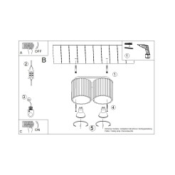 Plafon AURA 2 żółty GU10 SL.2414