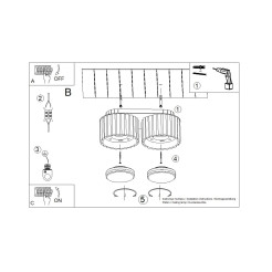 Plafon AURA 2 brązowy Gx53 SL.2427