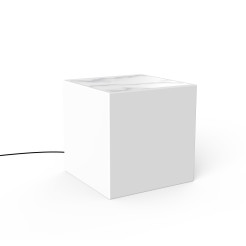 3174 BORA CABLE JUTE MARBLE STOLIK Z PODŚWIETLENIEM BIAŁY
