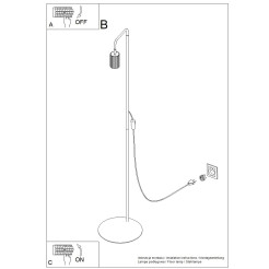 Lampa podłogowa KARBON 1 biała SL.2013