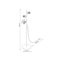 Lampa podłogowa KARBON 3 biała SL.2014