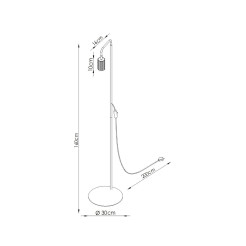 Lampa podłogowa KARBON 1 beżowa SL.2017