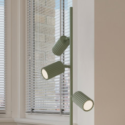 Lampa podłogowa KARBON 3 zielona oliwka SL.2026