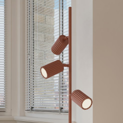 Lampa podłogowa KARBON 3 ochra czerwona SL.2024