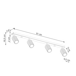 Plafon KARBON 4L błękitny SL.2382