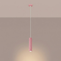 Lampa wisząca KARBON 1 różowa SL.1931