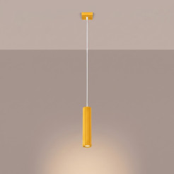 Lampa wisząca KARBON 1 żółta SL.2334