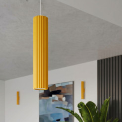 Lampa wisząca KARBON 1 żółta SL.2334