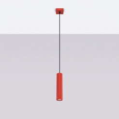 Lampa wisząca KARBON 1 czerwona SL.2335