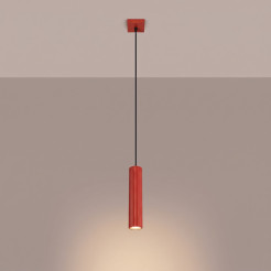 Lampa wisząca KARBON 1 czerwona SL.2335