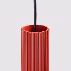 Lampa wisząca KARBON 1 czerwona SL.2335