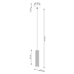 Lampa wisząca KARBON 1 czerwona SL.2335