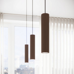 Lampa wisząca KARBON 1 brązowa SL.2336