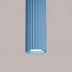 Lampa wisząca KARBON 1 błękitna SL.2337