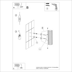 Kinkiet KARBON 20 ultramaryna SL.2316