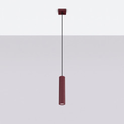 Lampa wisząca KARBON 1 burgund SL.1918