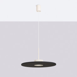 Lampa wisząca OVO 1 beżowa/czarna filc Gx53 SL.2692