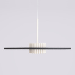 Lampa wisząca OVO 1 beżowa/czarna filc Gx53 SL.2692