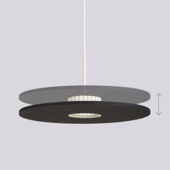 Lampa wisząca OVO 1 beżowa/czarna filc Gx53 SL.2692