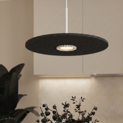 Lampa wisząca OVO 1 beżowa/czarna filc Gx53 SL.2692