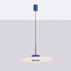 Lampa wisząca OVO 1 ultramaryna/beżowa filc Gx53 SL.2693