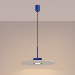 Lampa wisząca OVO 1 ultramaryna/beżowa filc Gx53 SL.2693