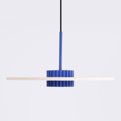 Lampa wisząca OVO 1 ultramaryna/beżowa filc Gx53 SL.2693