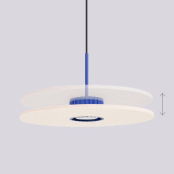 Lampa wisząca OVO 1 ultramaryna/beżowa filc Gx53 SL.2693