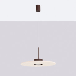 Lampa wisząca OVO 1 brązowa/beżowa filc Gx53 SL.2694