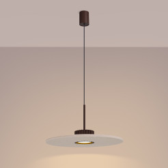 Lampa wisząca OVO 1 brązowa/beżowa filc Gx53 SL.2694