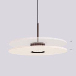 Lampa wisząca OVO 1 brązowa/beżowa filc Gx53 SL.2694