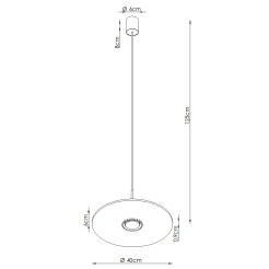 Lampa wisząca OVO 1 brązowa/beżowa filc Gx53 SL.2694