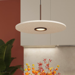 Lampa wisząca OVO 1 brązowa/beżowa filc Gx53 SL.2694