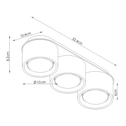 Plafon MODO 3 czarny Gx53 SL.2440