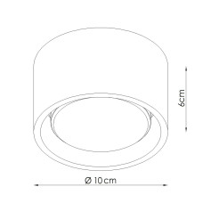 Plafon MODO 1 żółty Gx53 SL.2474