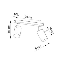 Plafon RING 2 błękitny SL.2202