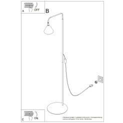 Lampa podłogowa NOX czarna SL.2582
