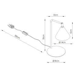 Lampa biurkowa NOX zielona oliwka SL.2570
