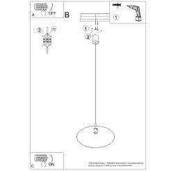 Lampa wisząca NOX 40 zielona oliwka SL.2540