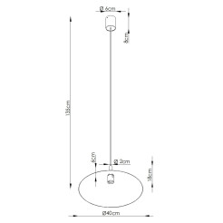 Lampa wisząca NOX 40 ochra czerwona SL.2541
