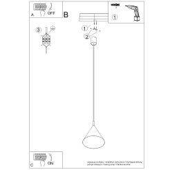 Lampa wisząca NOX 25 zielona oliwka SL.2525