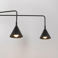 Kinkiet NOX 2 czarny z włącznikiem SL.2507