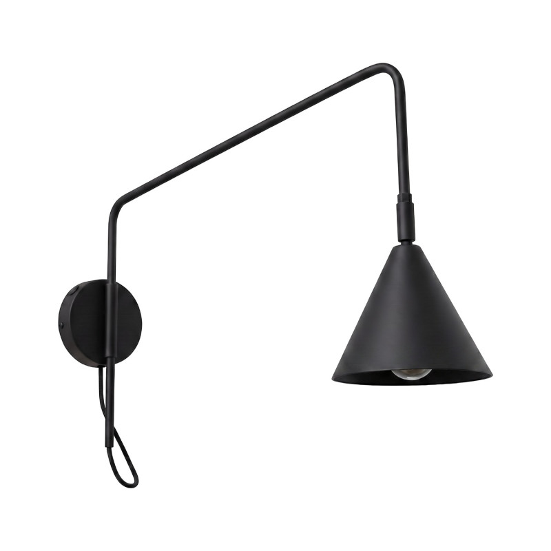 Kinkiet NOX 1 czarny z włącznikiem SL.2492