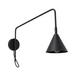 Kinkiet NOX 1 czarny z włącznikiem SL.2492