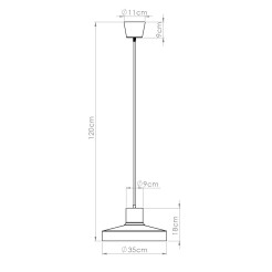 Lampa wisząca BILO błękitna SL.2059
