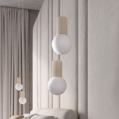 Lampa wisząca HALO 2P beżowa SL.1973