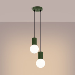 Lampa wisząca HALO 2P zielona oliwka SL.1974